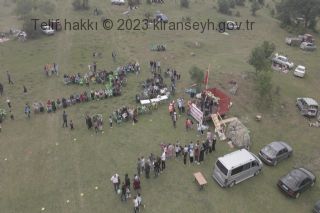 Kıranşeyh köyü 2022 yılı şenlik alanının drone ile çekilmiş fotoğrafı