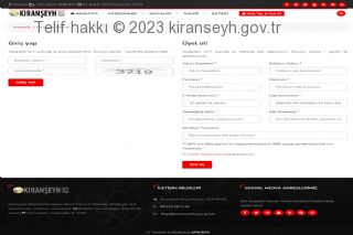 Yenilenen kıranşeyh köyü web sitesi üye ol sayfası görünüşü