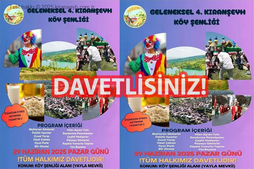 29.06.2025 tarihli şenlik daveti başlıklı haber resmi